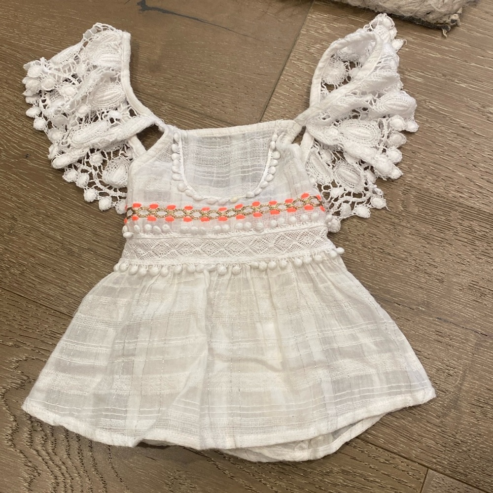 Little girls white top
